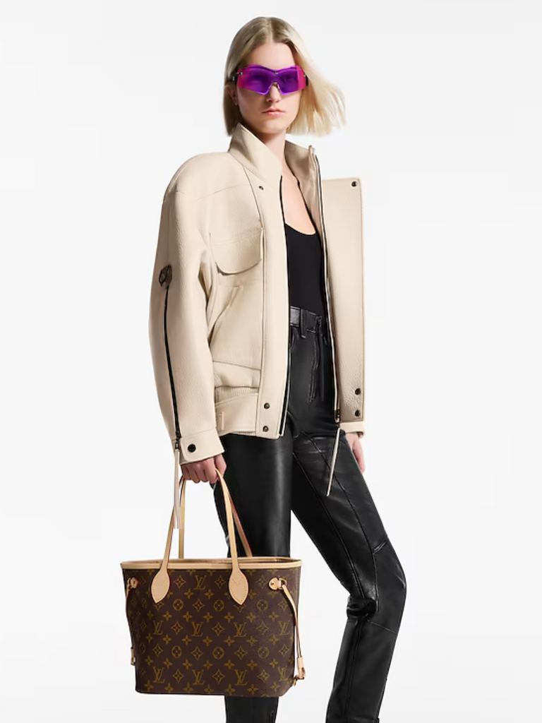 Louis-Vuitton-Bolsa-Neverfull-PM-Monogram-Beige