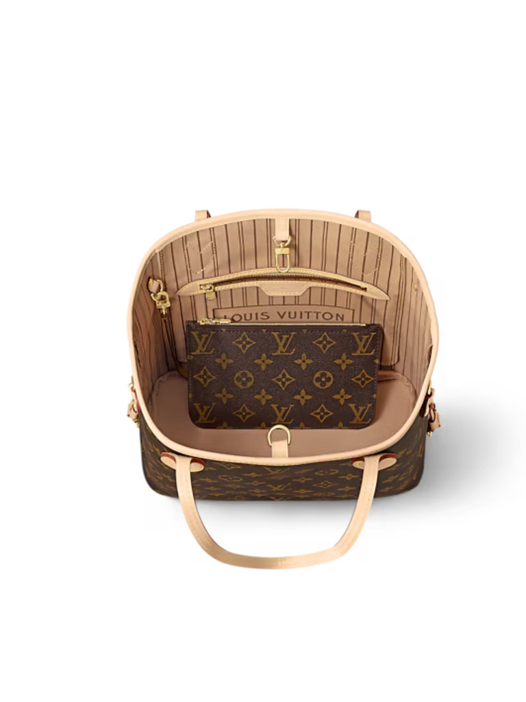 Louis-Vuitton-Bolsa-Neverfull-PM-Monogram-Beige