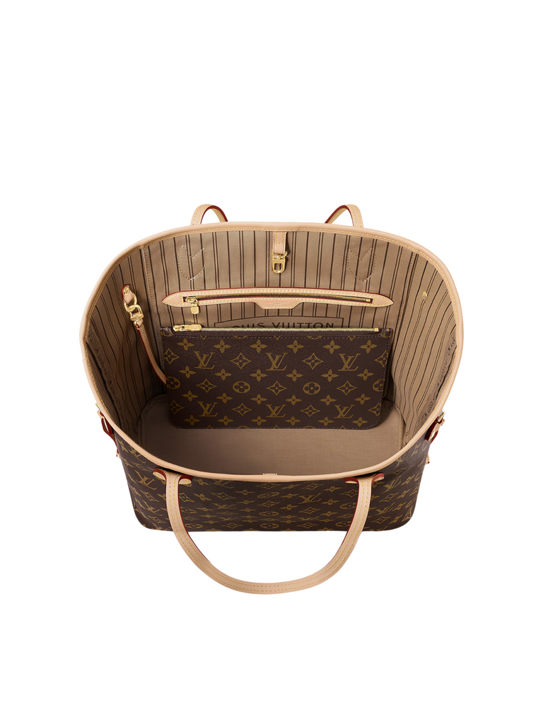 Louis Vuitton Bolsa Neverfull MM Monogram Beige