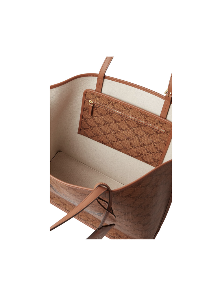 MCM Medium Himmel Shopper Bag Lauretos Leather Cognag