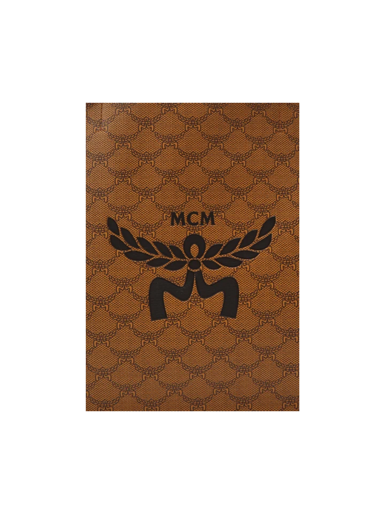 MCM Medium Himmel Shopper Bag Lauretos Leather Cognag