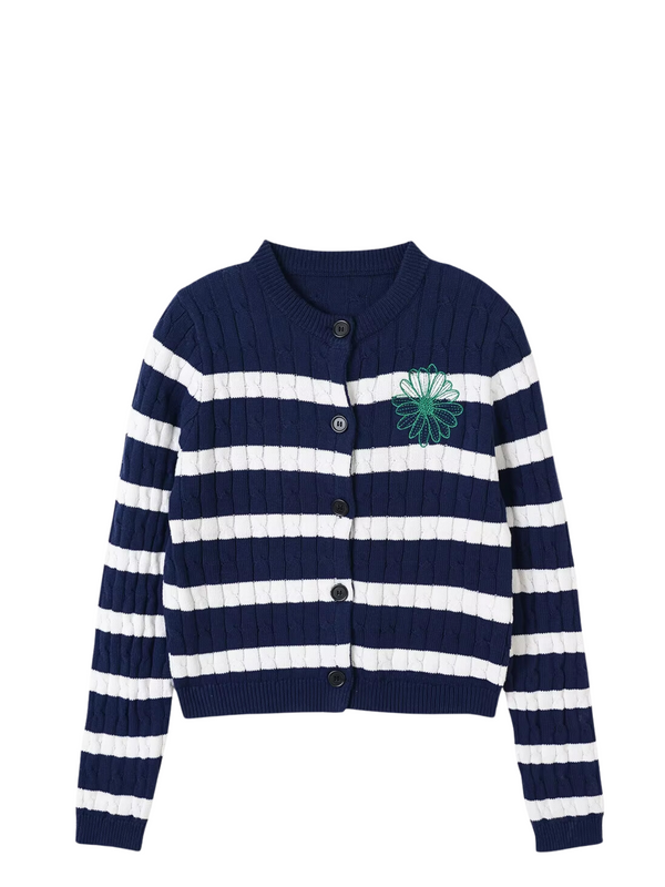 Mardi-Cotton-Cardigan-Round-Neck-Stripe-Navy-Green