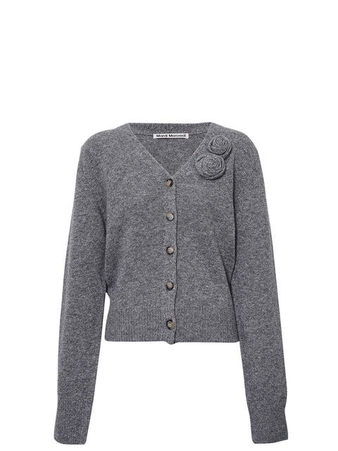 Mardi Mercredi Cashmere Blended Cardigan V Neck Rose Grey – Balilene