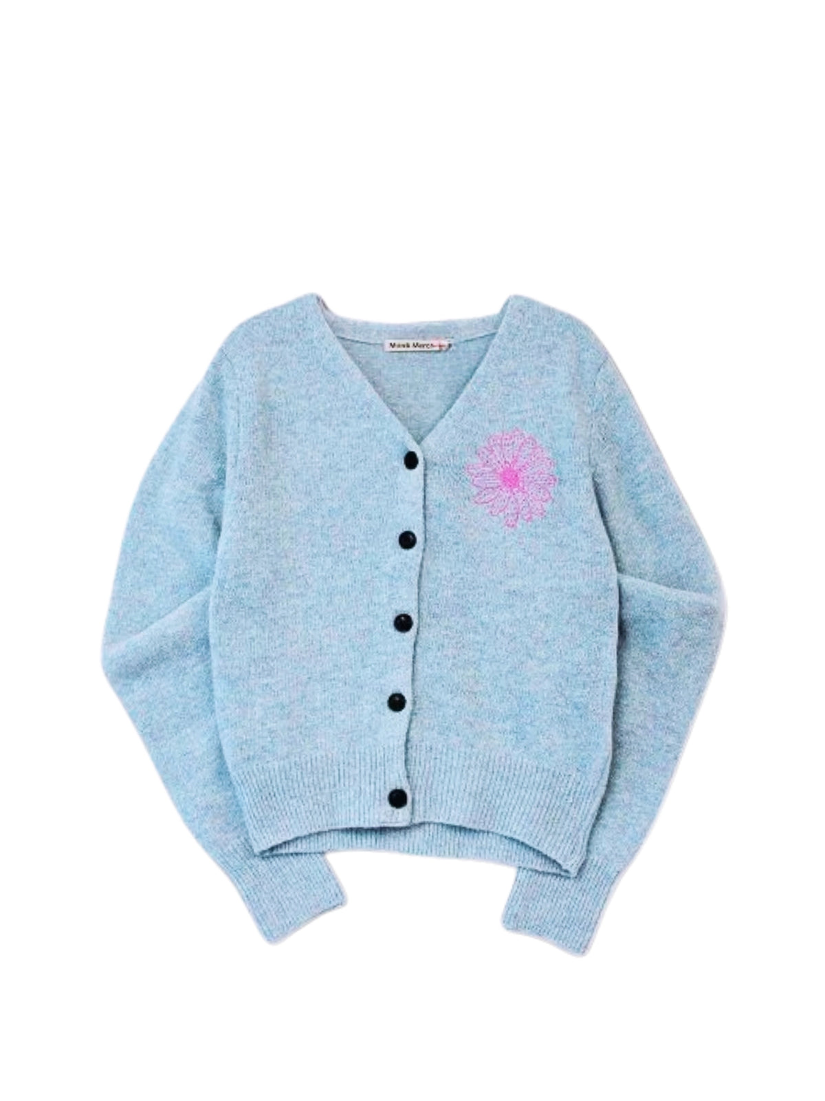 トップス Mardi Mercredi RACCOON BLENDED CARDIGAN RACCOON BLENDED CARDIGAN ROUND NECK_MINT MINT – Mardi Mercredi Global