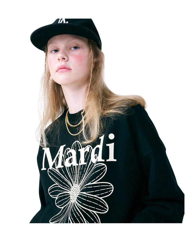 Mardi-Mercredi-Sweatshirt-Flowermardi-Black-Cream