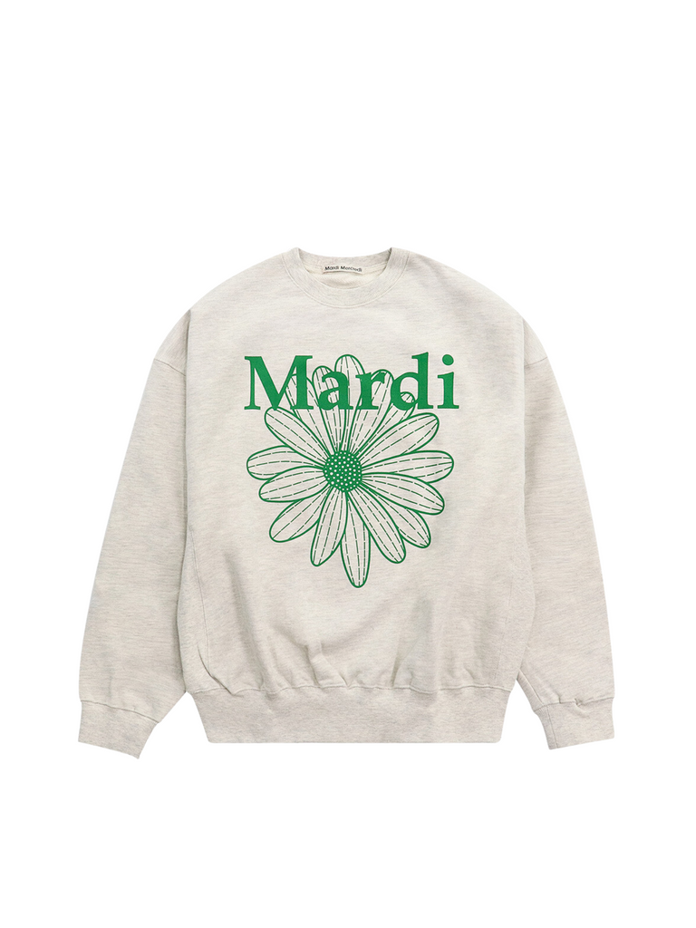 Mardi-Mercredi-Sweatshirt-Flowermardi-Blossom-Oatmeal-Green