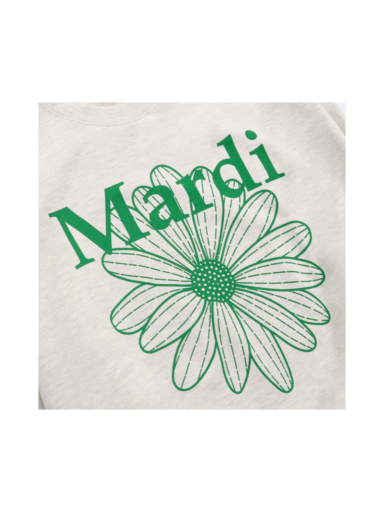 Mardi-Mercredi-Sweatshirt-Flowermardi-Blossom-Oatmeal-Green