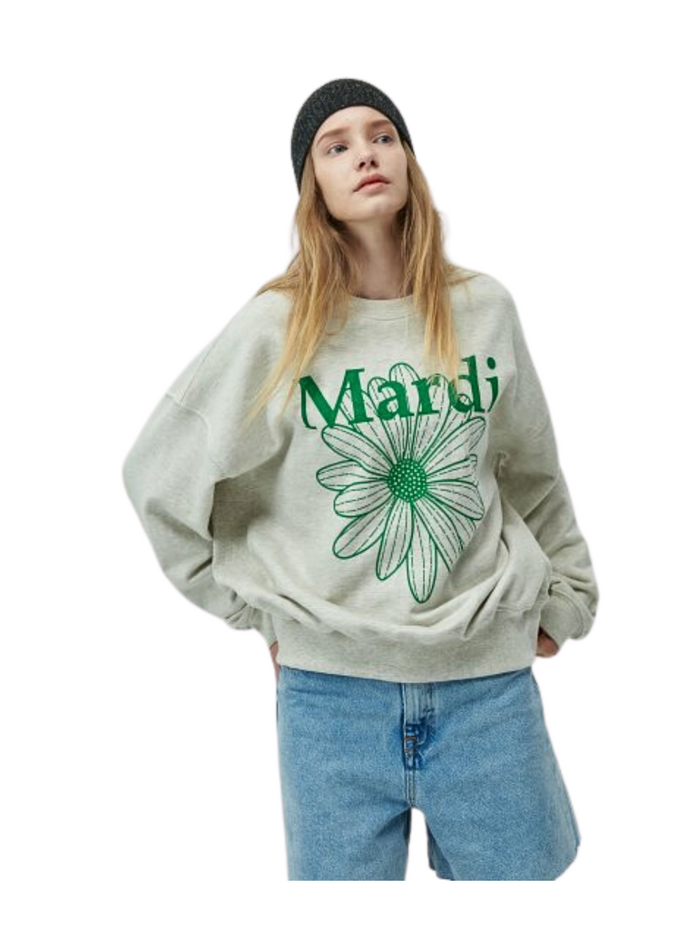 Mardi-Mercredi-Sweatshirt-Flowermardi-Blossom-Oatmeal-Green