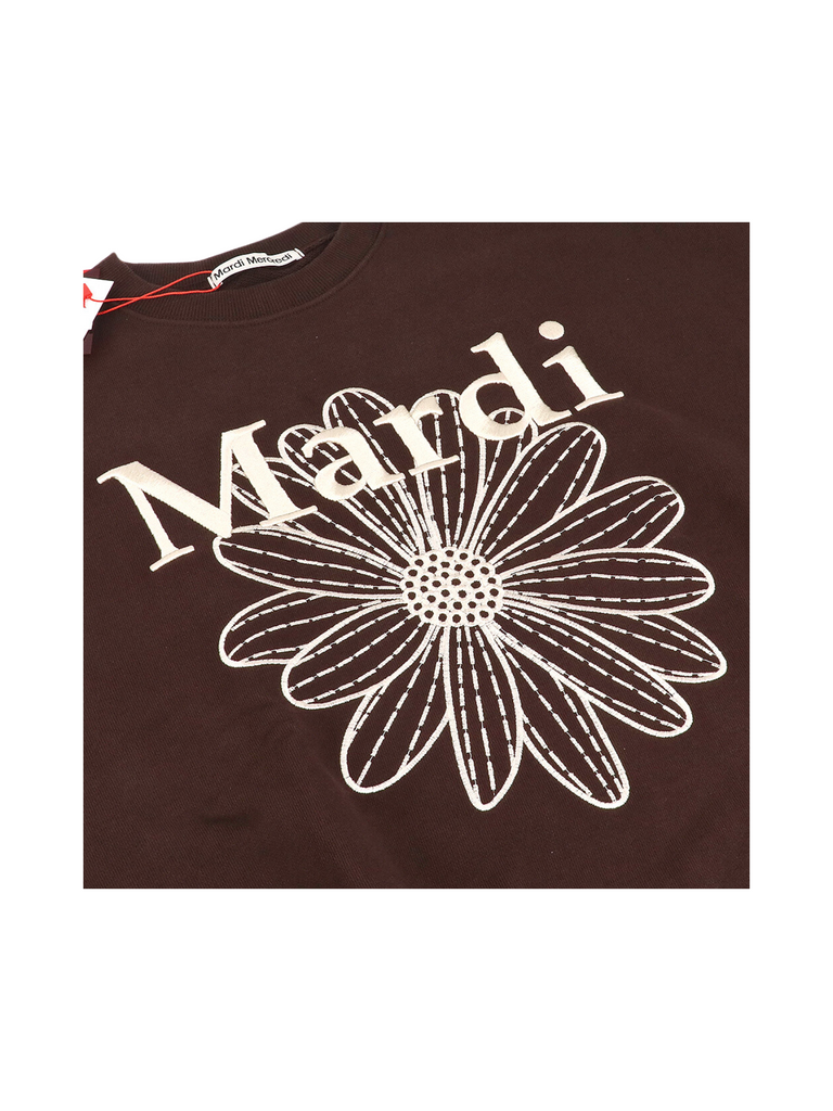 Mardi-Mercredi-Sweatshirt-Flowermardi-Needlework-Brown-Cream