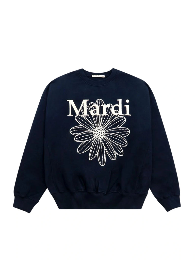 Mardi Mercredi Sweatshirt Flowermardi Needlework Navy Cream – Balilene