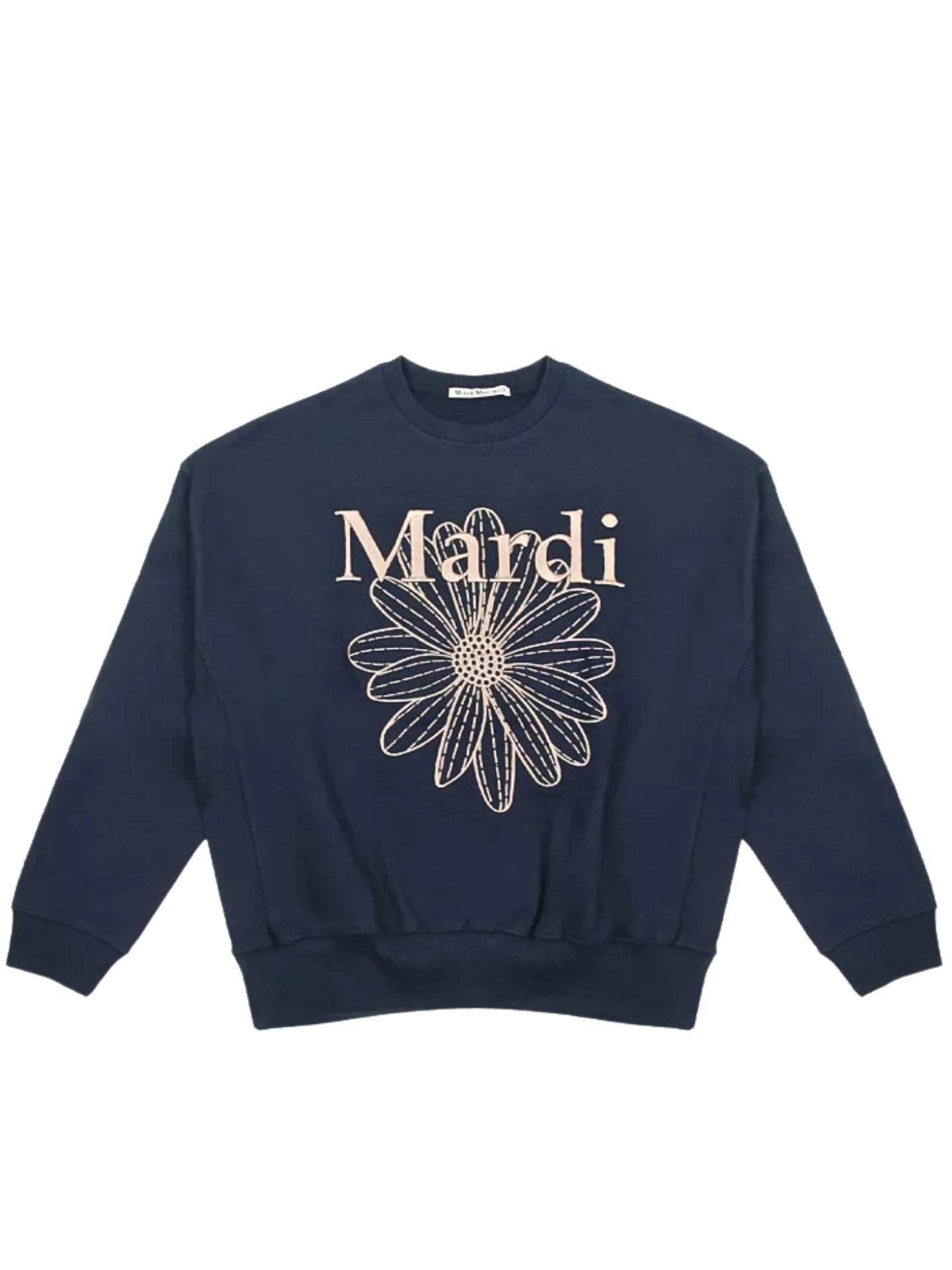Mardi-Mercredi-Sweatshirt-Flowermardi-Needlework-Navy-Taupe