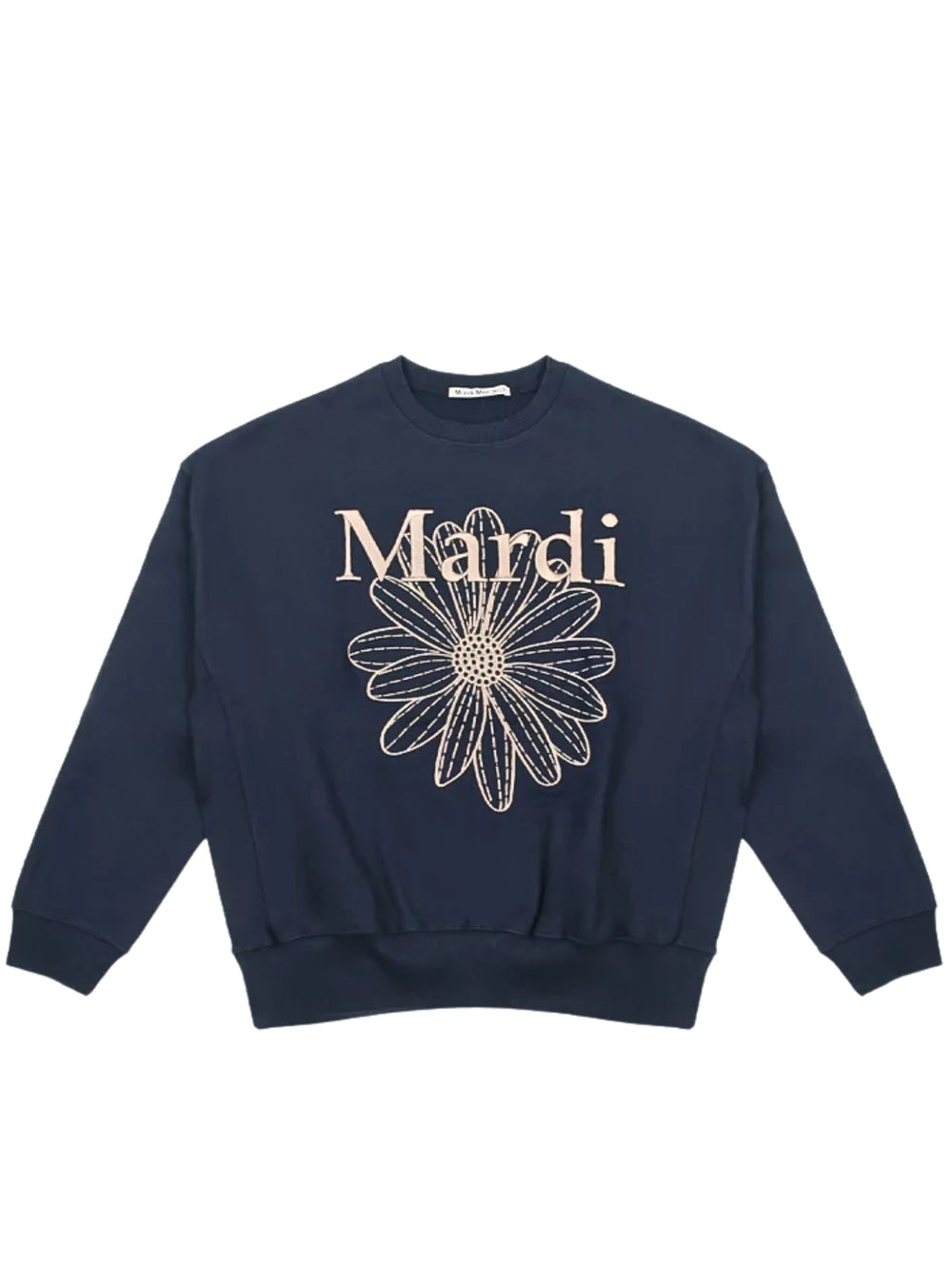 Mardi-Mercredi-Sweatshirt-Flowermardi-Needlework-Navy-Taupe