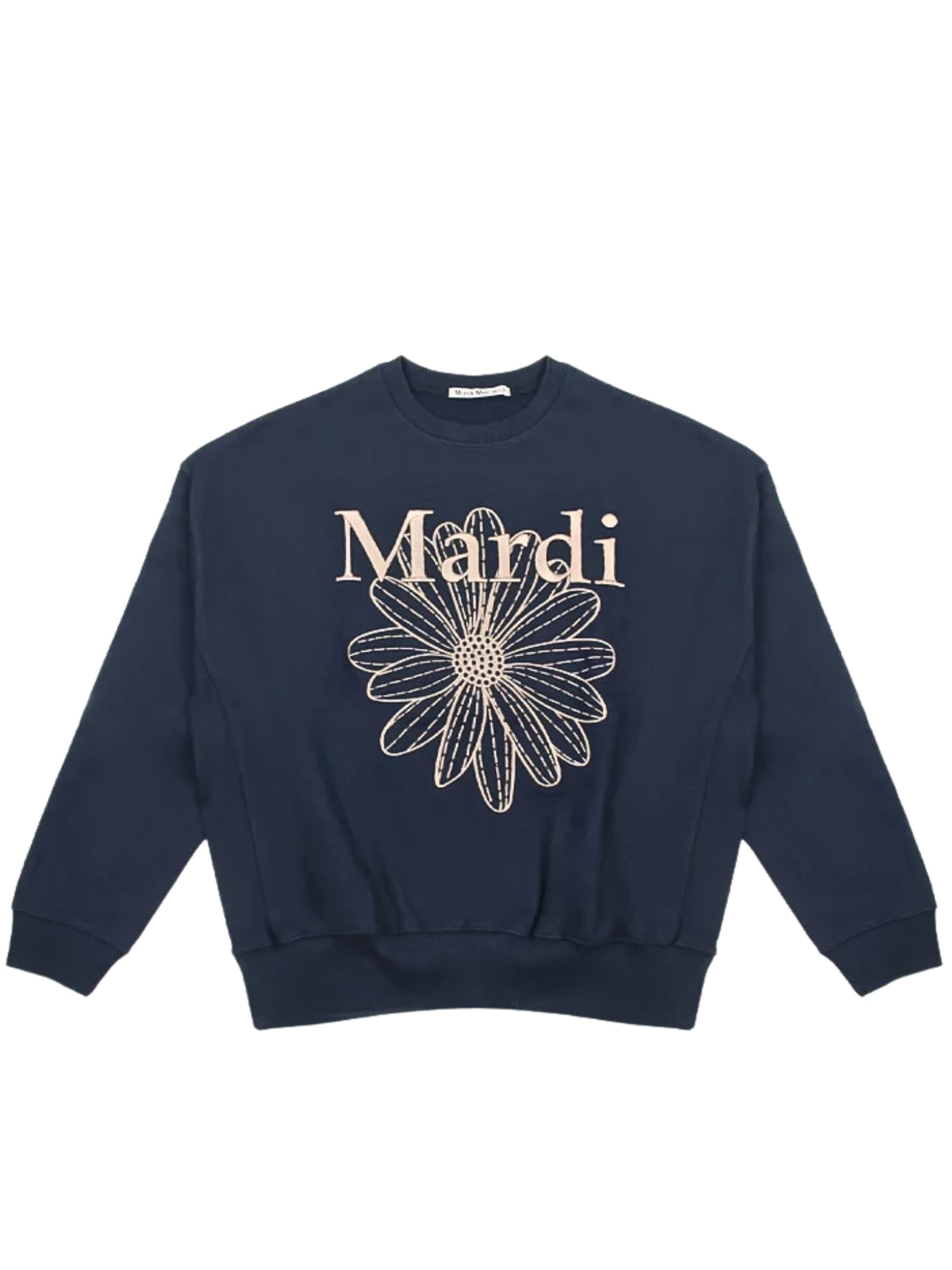 Mardi-Mercredi-Sweatshirt-Flowermardi-Needlework-Navy-Taupe