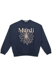 Mardi-Mercredi-Sweatshirt-Flowermardi-Needlework-Navy-Taupe