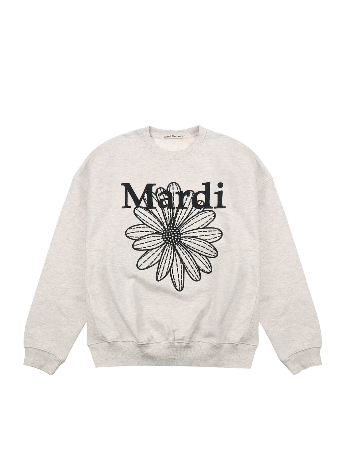 Mardi Mercredi Sweatshirt Flowermardi Needlework Oatmeal Black Mardi Mercredi Sweatshirt Flowermardi Needlework Oatmeal Black