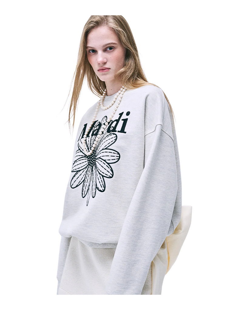 Mardi-Mercredi-Sweatshirt-Flowermardi-Needlework-Oatmeal-Black