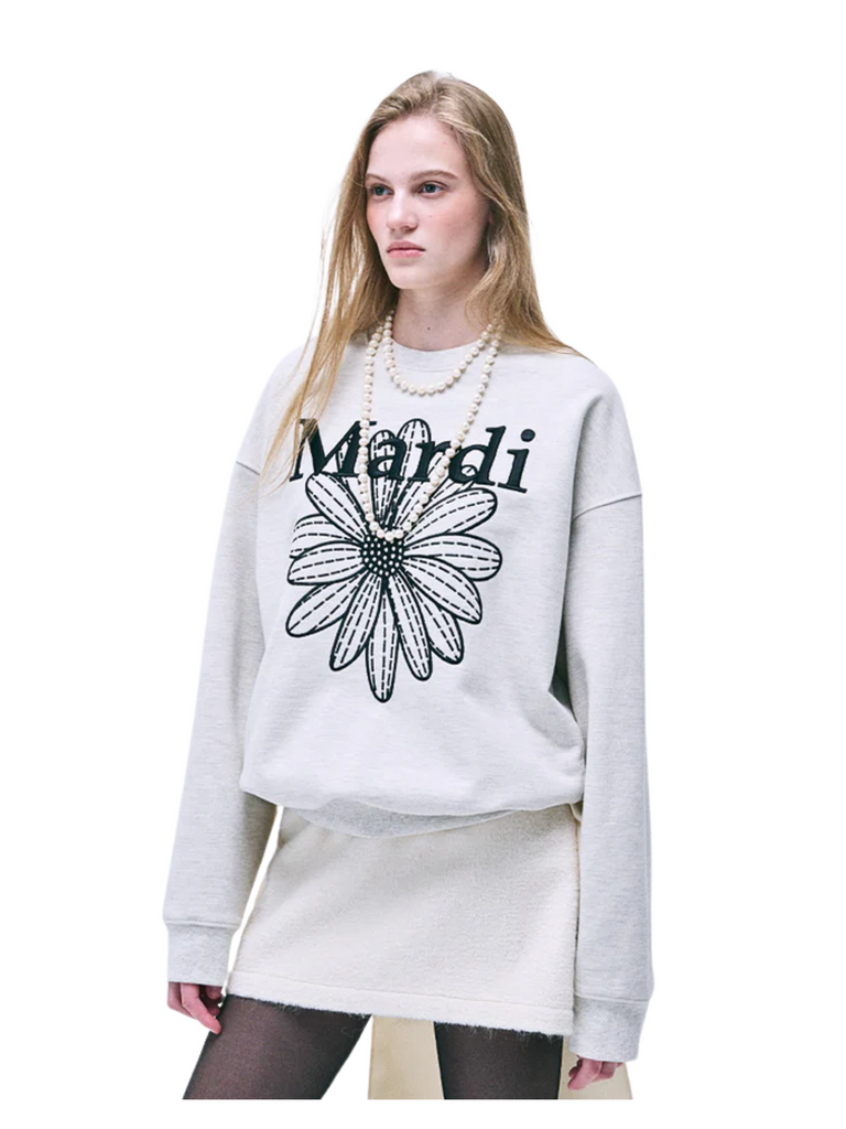 Mardi-Mercredi-Sweatshirt-Flowermardi-Needlework-Oatmeal-Black