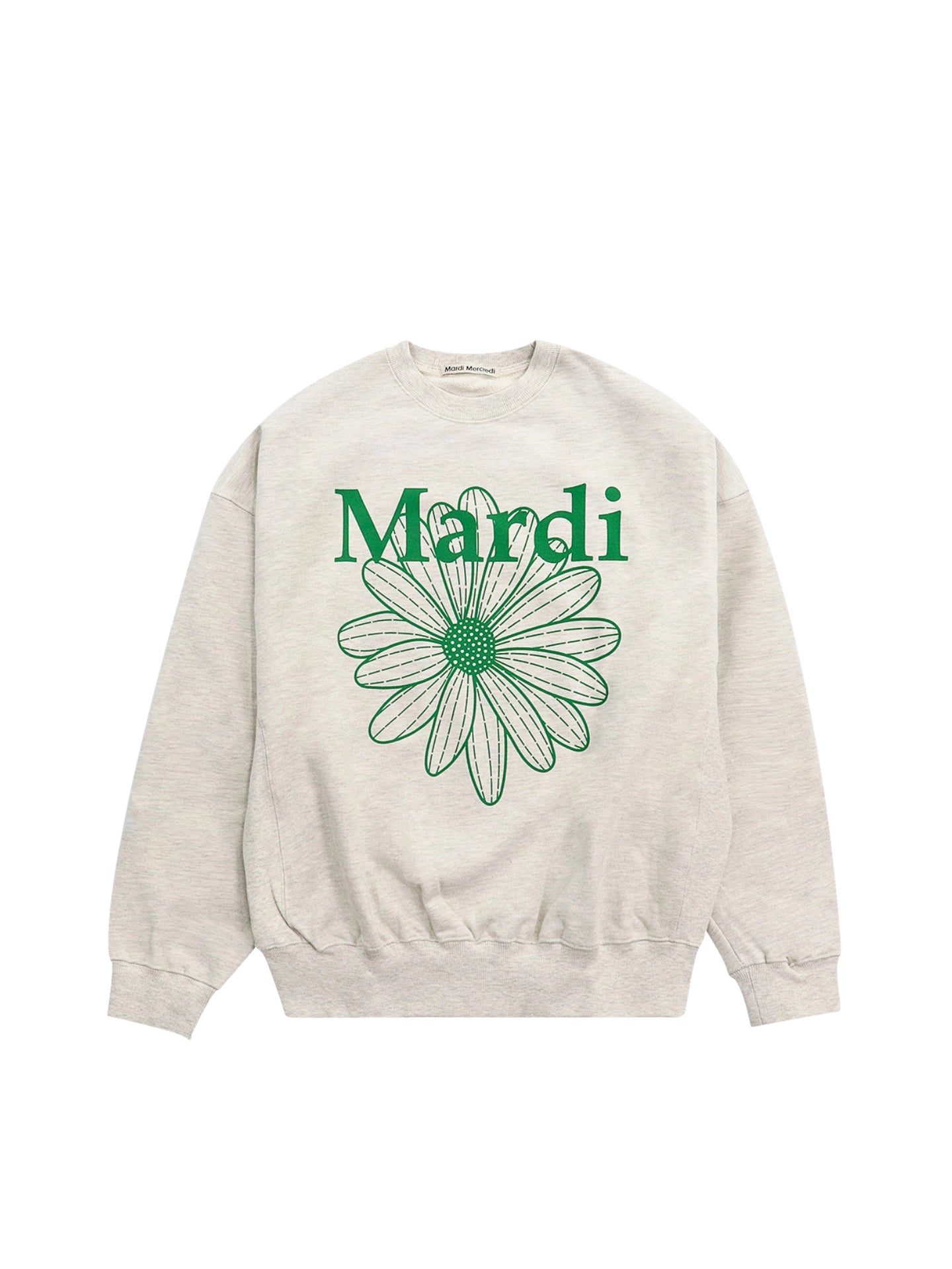 Mardi-Mercredi-Sweatshirt-Flowermardi-Oatmeal-Green