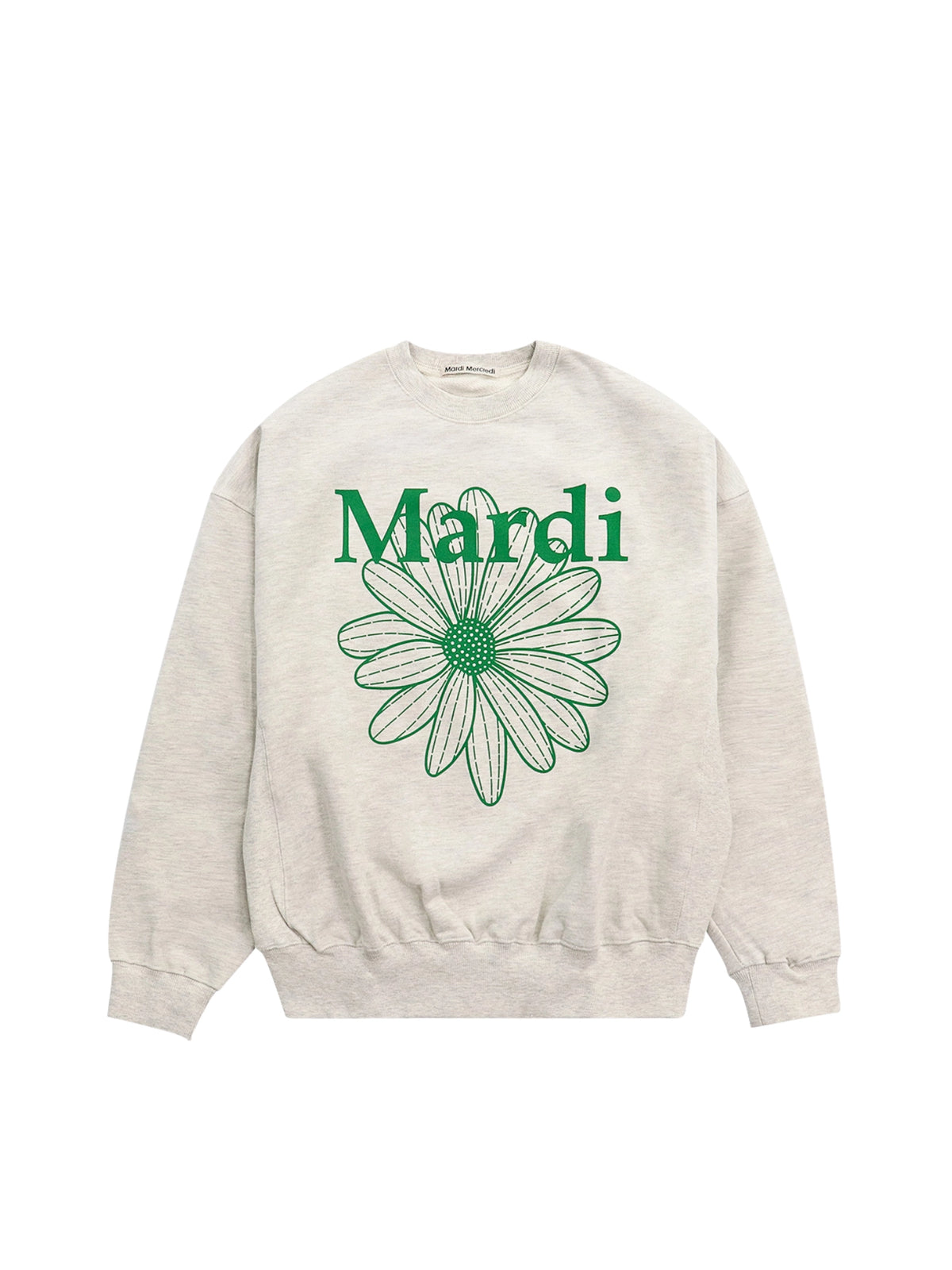 Mardi-Mercredi-Sweatshirt-Flowermardi-Oatmeal-Green