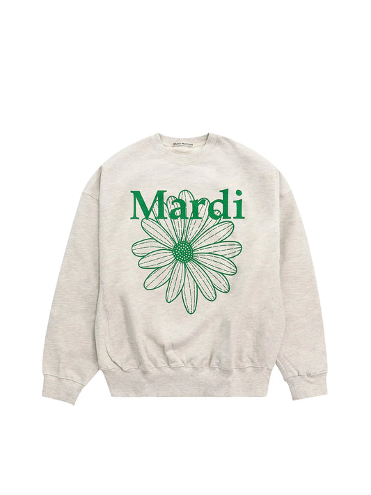Mardi-Mercredi-Sweatshirt-Flowermardi-Oatmeal-Green