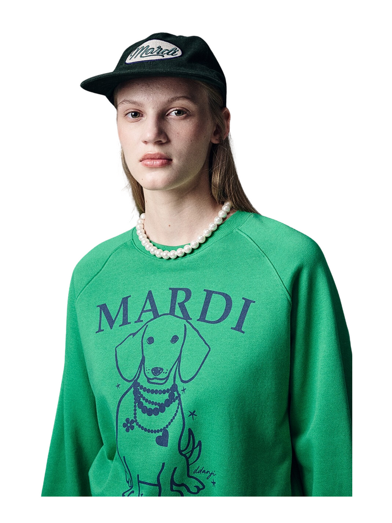 Mardi-Mercredi-Sweatshirt-Raglan-Swing_-The-Tail-Ddanji-Pearl-Necklace-Green-Navy