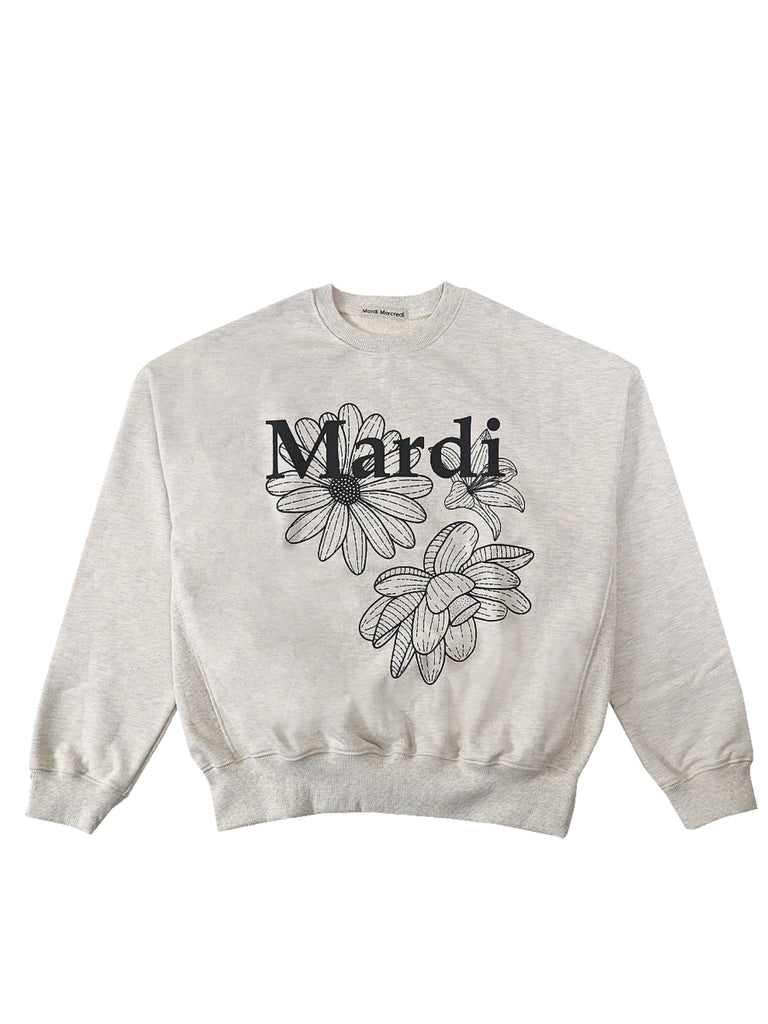 Mardi Mercredi Sweatshirt Triple Flower Oatmeal Black – Balilene