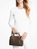 on-produk-Michael-Kors-Edith-Small-Logo-Satchel-Brown