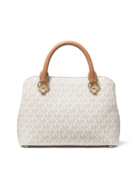 Michael Kors Edith Small Logo Satchel Vanilla