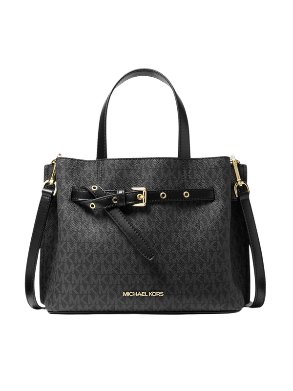 Michael-Kors-Emilia-Small-Logo-Satchel-Black