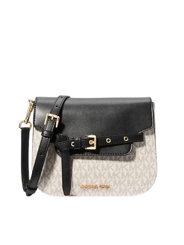 Michael-Kors-Emilia-Small-Saddle-Crossbody-Bag-VanillaBlack