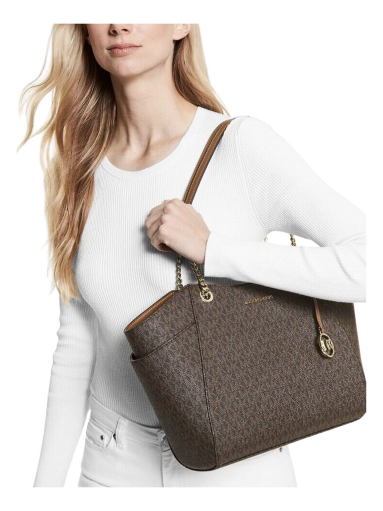 Brown michael kors tote bag best sale