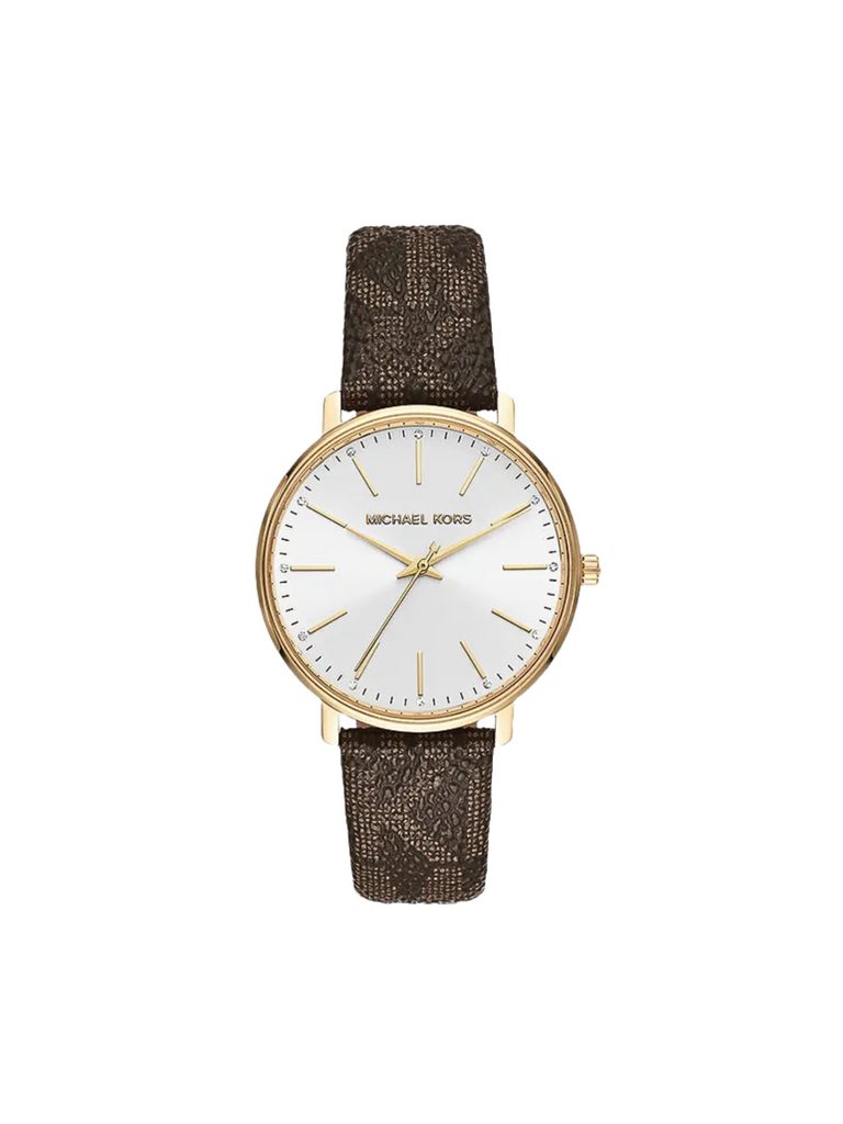 Michael-Kors-MK2857-Pyper-Crystal-Brown-Strap-Ladies-Watch