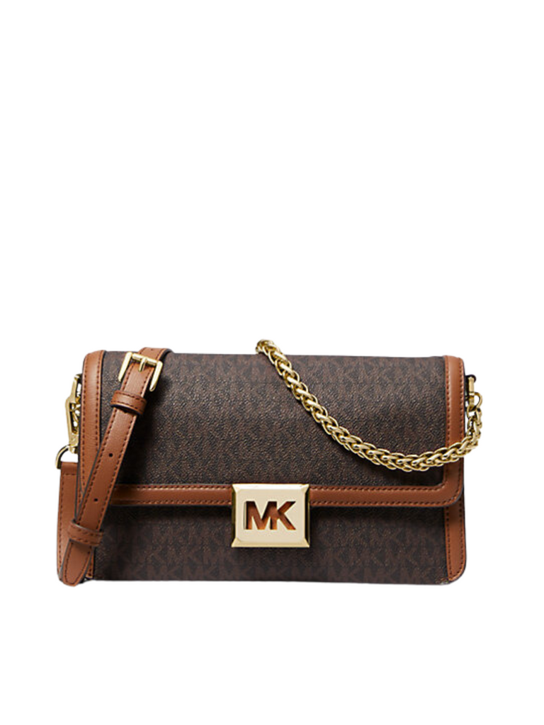 Michael Kors Sonia Medium Logo Convertible Shoulder Bag Brown