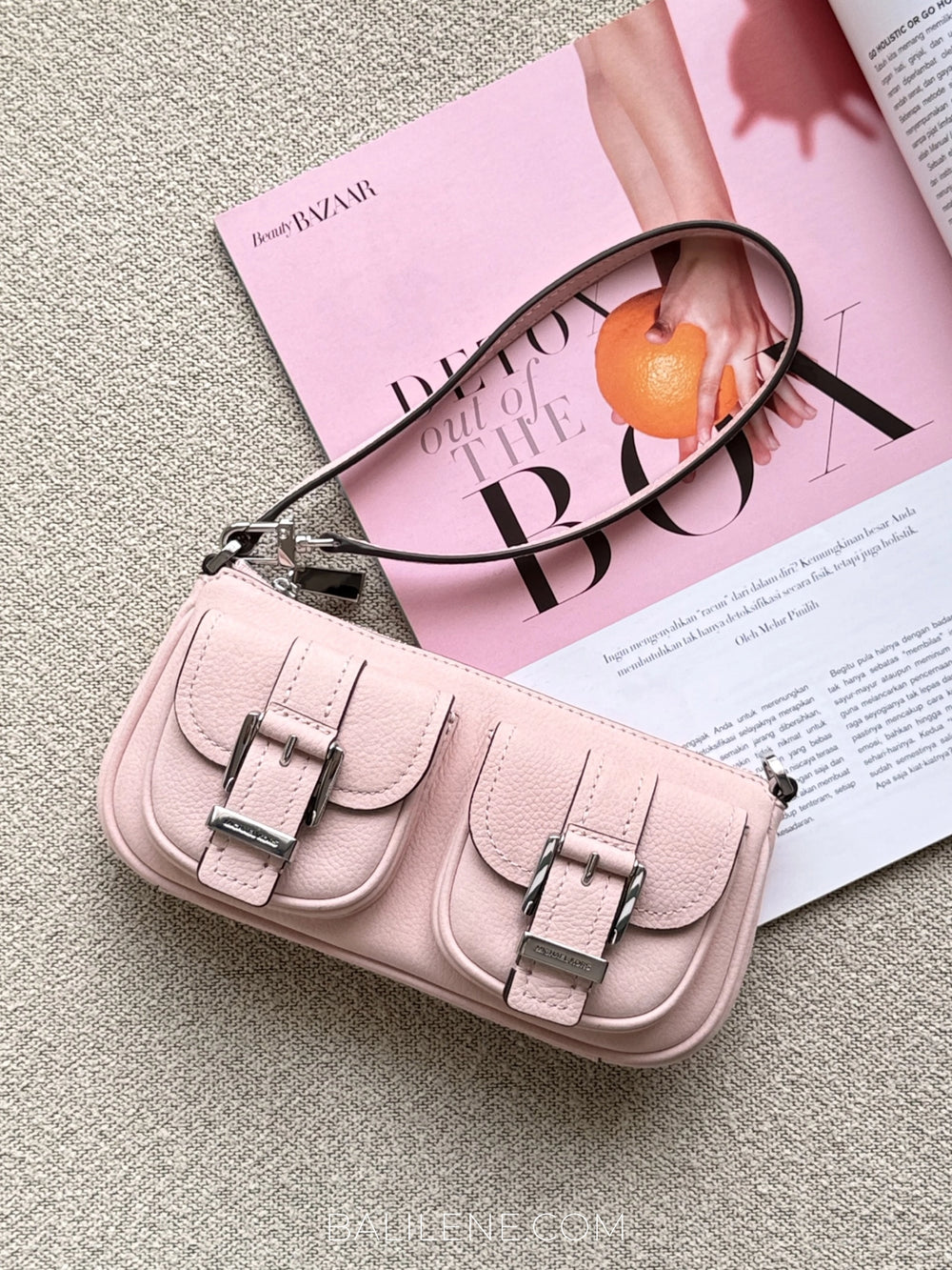 Michael-Kors-Zoe-Small-Nubuck-Convertible-Pochette-Smokey-Rose-balilene