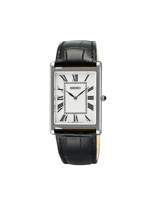 Seiko-SWR103P1-Classic-Quartz-Men-Watch-Case-Silver-Leather-Strap-Black