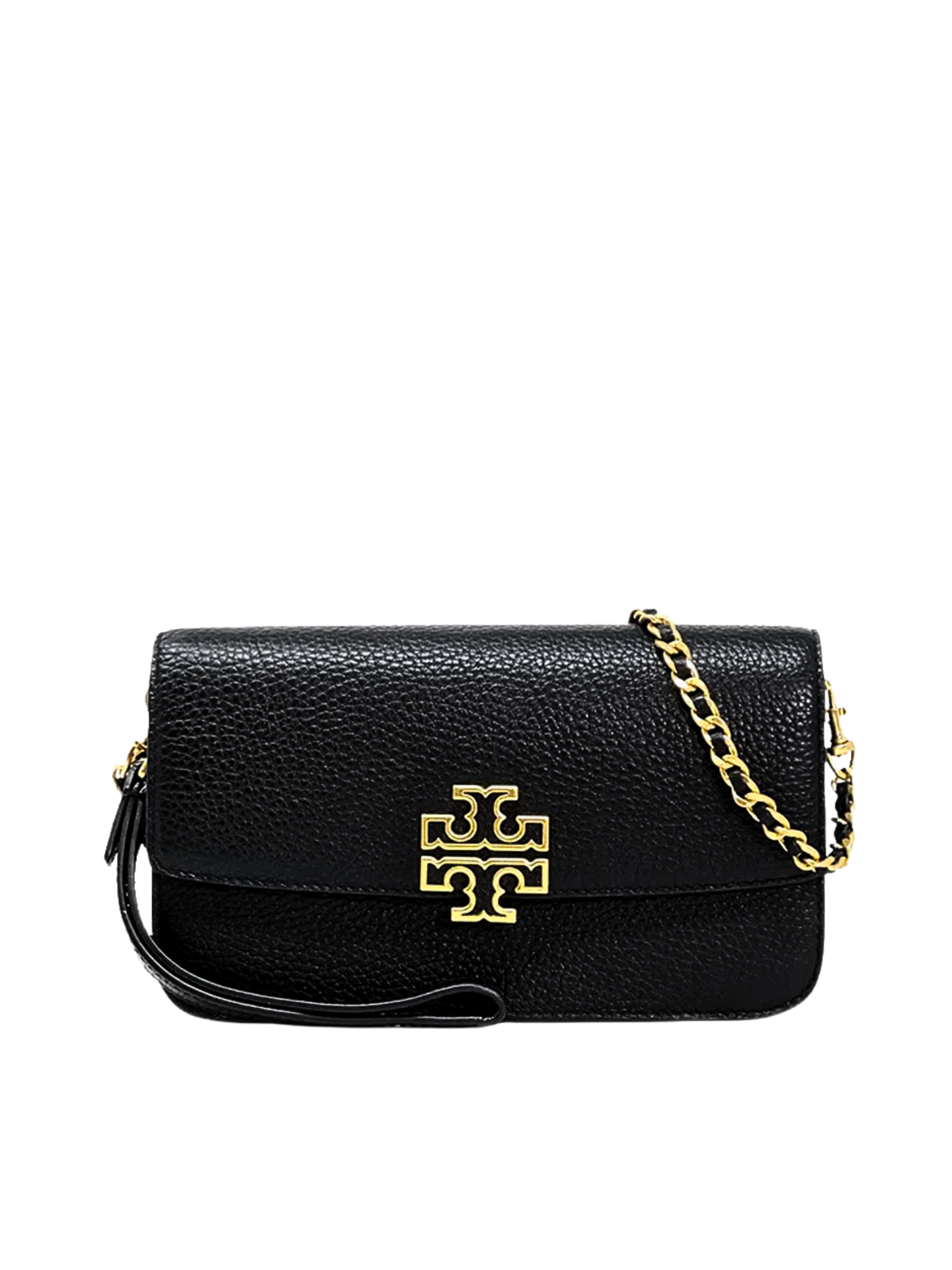 Tory-Burch-Britten-Chain-Wallet-W-Wristlet-Black