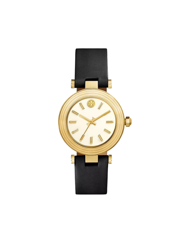 Tory-Burch-Classic-T-Ivory-Dial-Black-Leather-Strap-Watch