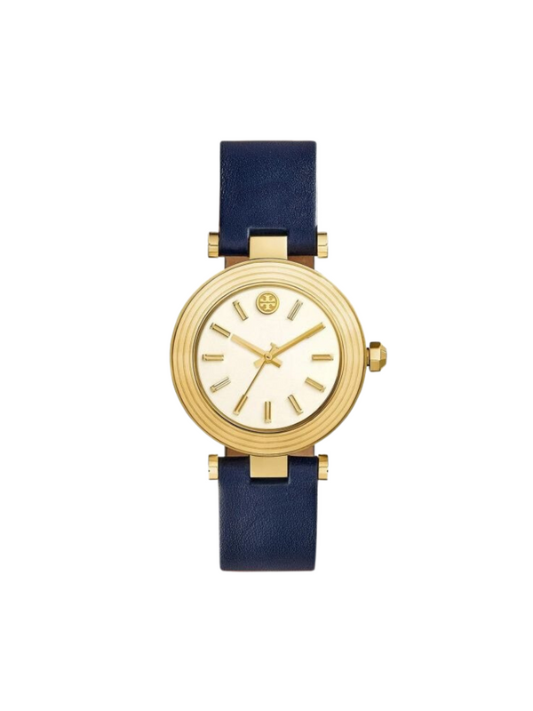 Tory-Burch-Classic-T-Ivory-Dial-Navy-Leather-Strap-Watch