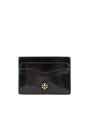 Tory-Burch-Emerson-Black-Patent-Leather-Card-Case-Wallet-Black
