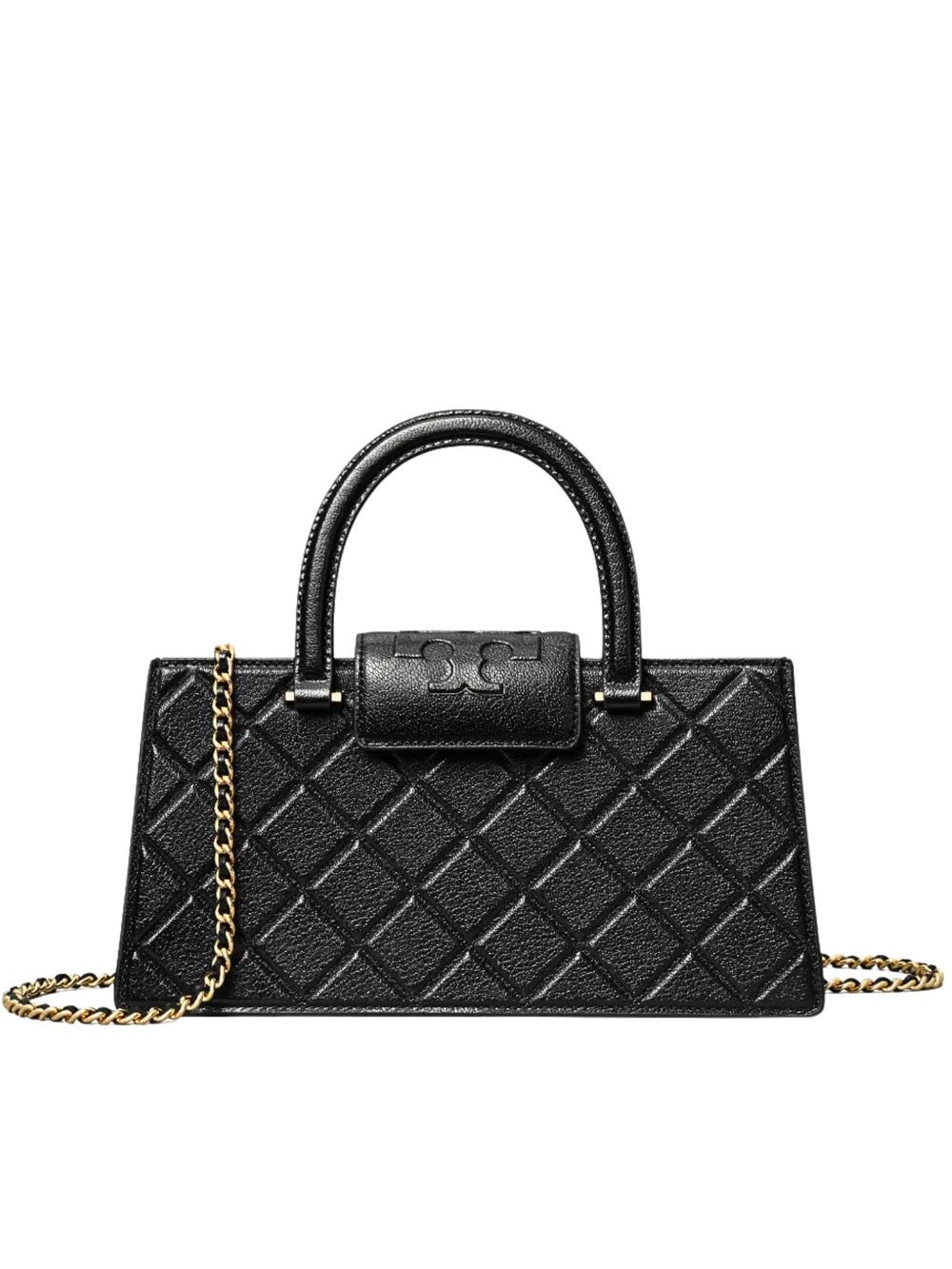 Tory-Burch-Fleming-East-West-Tote-Bag-Black