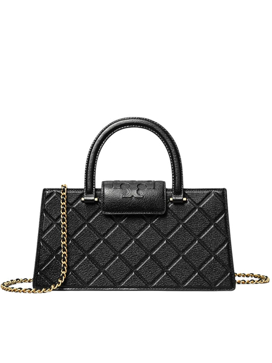 Tory-Burch-Fleming-East-West-Tote-Bag-Black