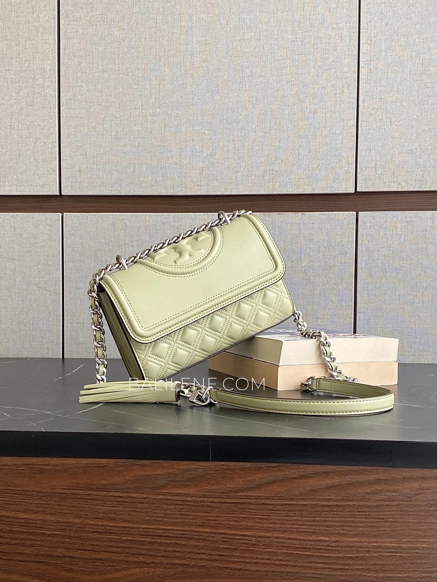 Tory Burch Fleming Small Convertible Shoulder Bag Olive Sprig