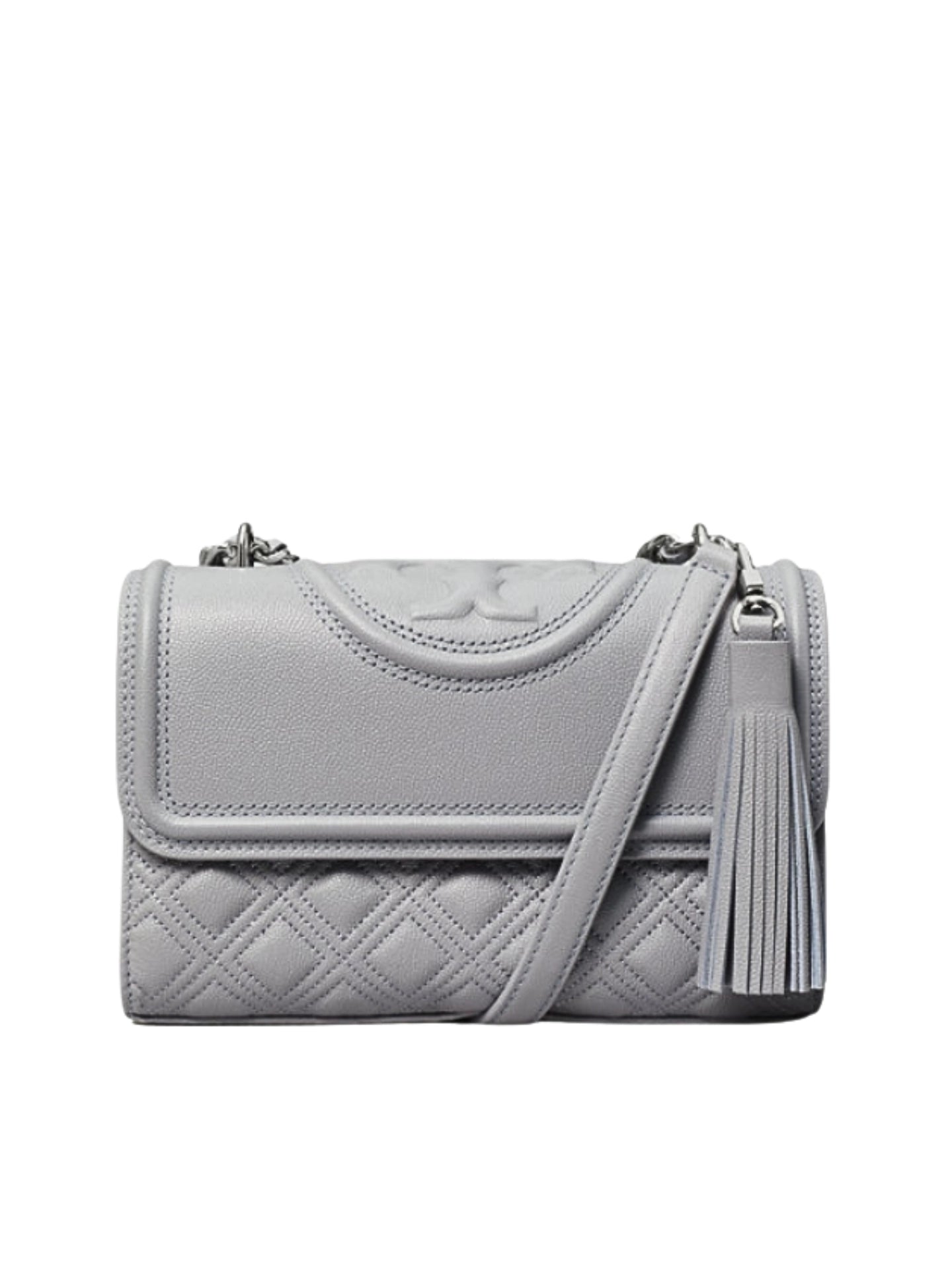 Tory Burch Fleming Soft Grain Small Convertible Shoulder Bag Slate