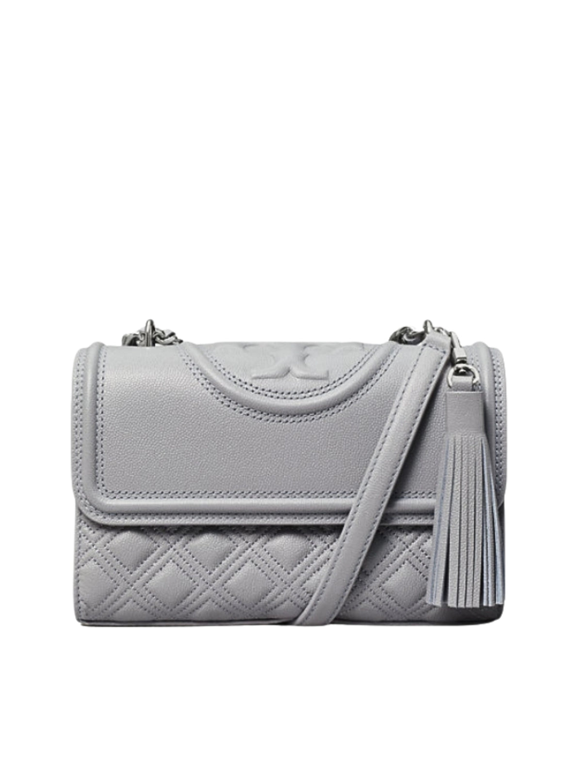 Tory Burch Fleming Soft Grain Small Convertible Shoulder Bag Slate