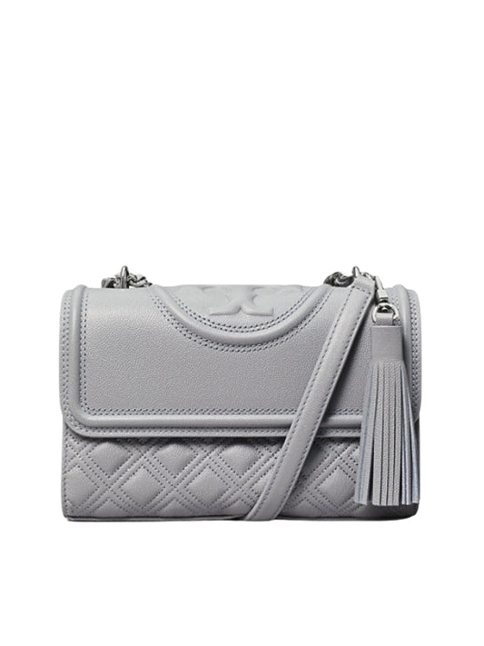 Tory Burch Fleming Soft Grain Small Convertible Shoulder Bag Slate