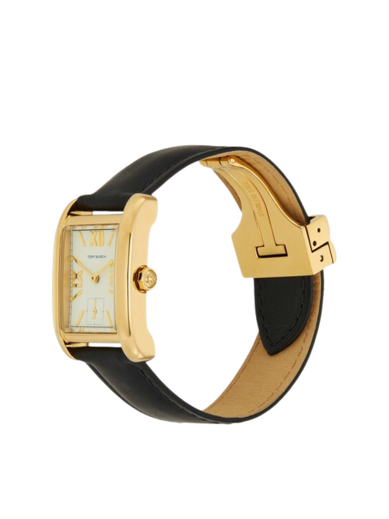 Tory-Burch-Gold-Eleanor-Watch-Black-LeatherStrap-Ladies-Watch