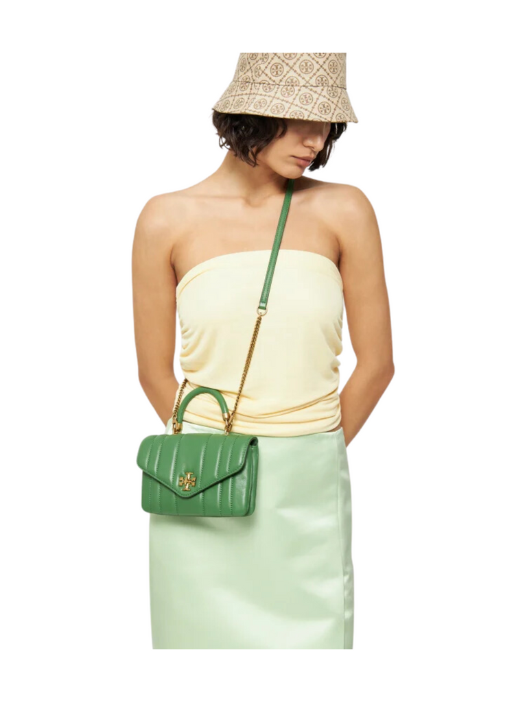 Tory Burch Kira Mini Top Handle Bag Basil Balilene