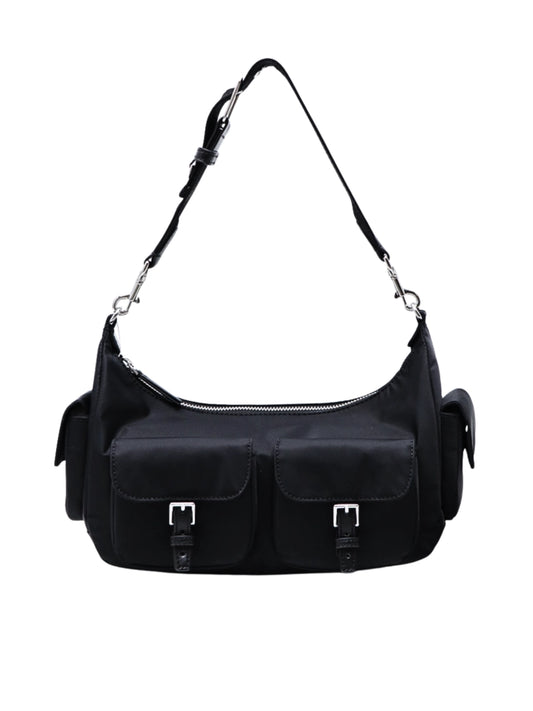 Tory-Burch-Nylon-Convertible-Shoulder-Bag-Black