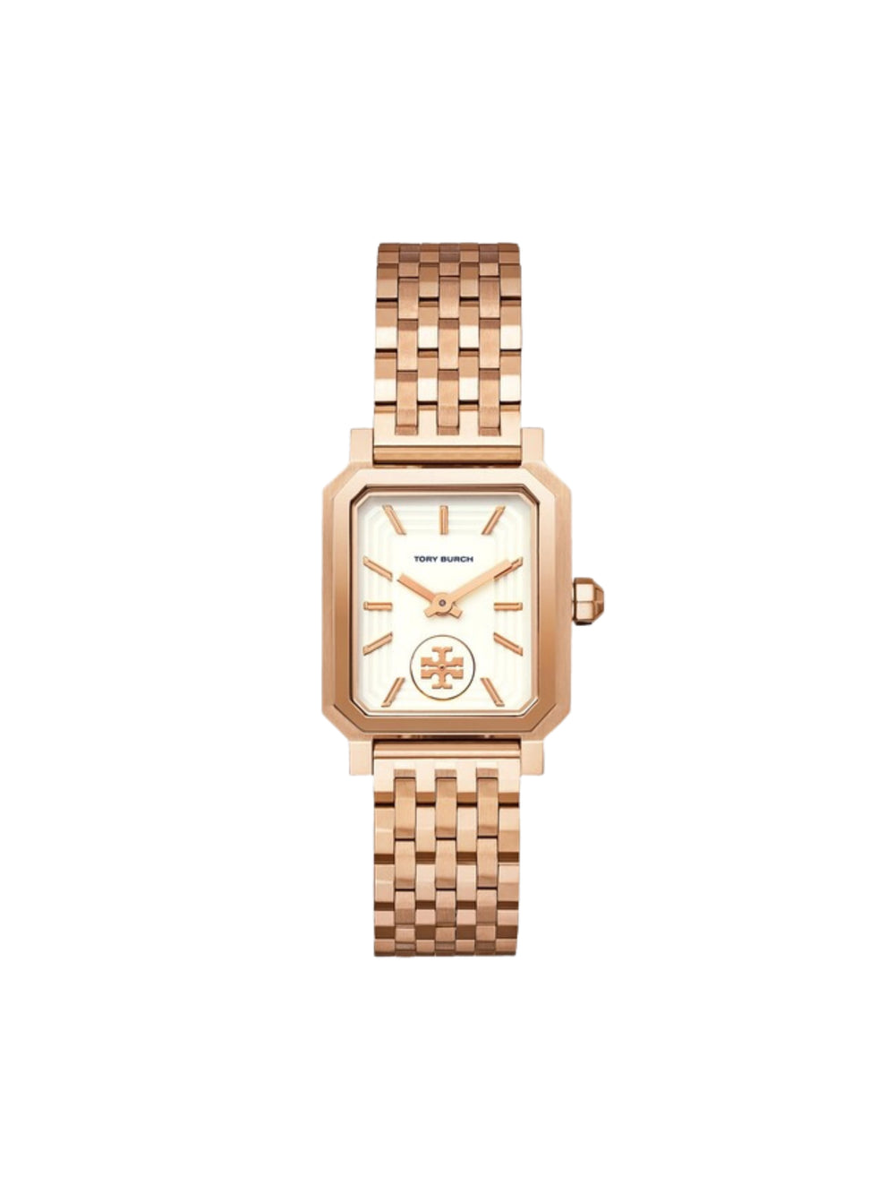 Tory-Burch-Robinson-Womens-Rose-Gold-Watch-White-Rectangle-Dial