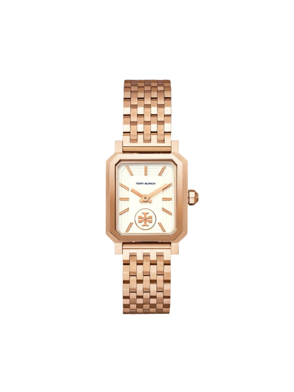 Tory-Burch-Robinson-Womens-Rose-Gold-Watch-White-Rectangle-Dial